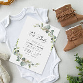 invitation au baby shower eucalyptus