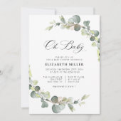 invitation au baby shower eucalyptus (Devant)