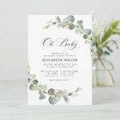 invitation au baby shower eucalyptus (Debout devant)