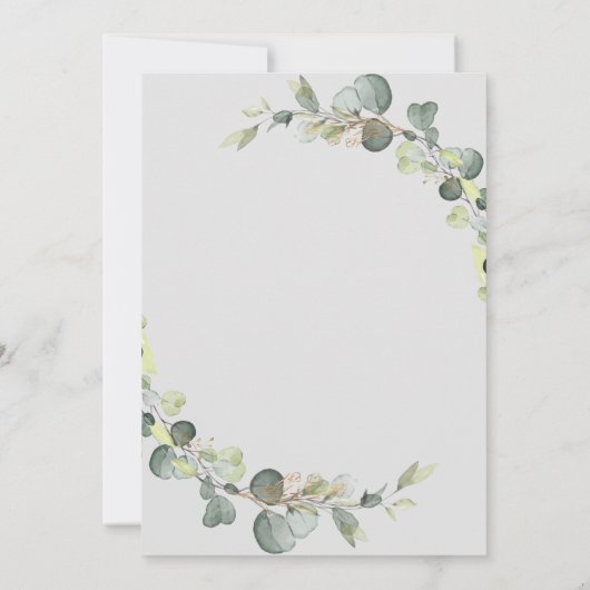 invitation au baby shower eucalyptus (Dos)