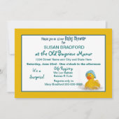 INVITATION AU baby shower - FERMETURE DU DUCK RUBB (Dos)