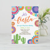 Invitation au Baby shower Fiesta des cactus mexica (Debout devant)