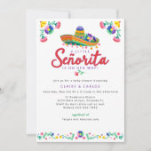 Invitation au Baby shower Fiesta - Floral Sombrero (Devant)