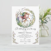 invitation au baby shower fleur sauvage de fée (Debout devant)