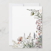 invitation au baby shower fleur sauvage de fée (Dos)