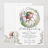 invitation au baby shower fleur sauvage de fée (Devant / Derrière)