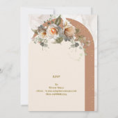 Invitation au Baby shower floral (Dos)