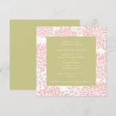 invitation au baby shower floral (Devant / Derrière)