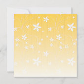 Invitation au Baby shower floral aux fleurs jaunes (Dos)