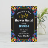 Invitation au Baby shower Floral de Fiesta mexicai (Debout devant)