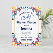 Invitation au Baby shower Floral de Fiesta mexicai (Debout devant)
