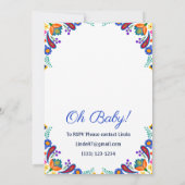 Invitation au Baby shower Floral de Fiesta mexicai (Dos)