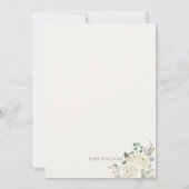 Invitation au Baby shower floral en hiver blanc (Dos)