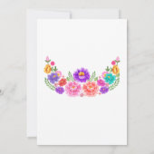 Invitation au Baby shower floral Fiesta (Dos)