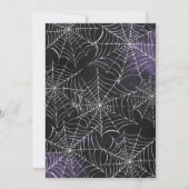 Invitation au Baby shower floral gothique pourpre (Dos)