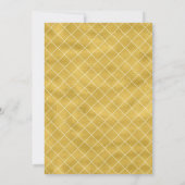 Invitation au Baby shower floral Navy & Gold (Dos)