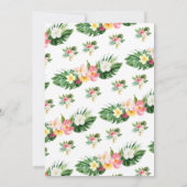 Invitation au Baby shower floral tropical des fill (Dos)
