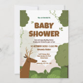 Invitation au Baby shower forestier (Devant)