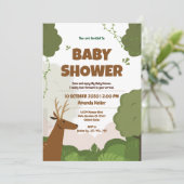 Invitation au Baby shower forestier (Debout devant)