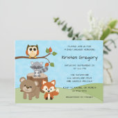Invitation au Baby shower forestier (Debout devant)
