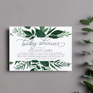 Invitation au Baby shower forestier sauvage