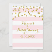 Invitation au Baby shower Gold Confetti de Pink St (Devant)