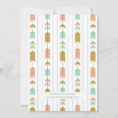 Invitation au Baby shower Gold Tribal Arrow (Dos)