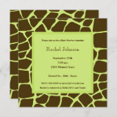 Invitation au Baby shower Green Gariffe (Devant / Derrière)