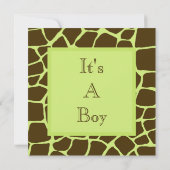 Invitation au Baby shower Green Gariffe (Dos)