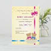 invitation au baby shower, il y a des jumeaux (Debout devant)