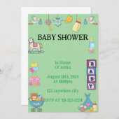 INVITATION AU baby shower, INVITATIONS (Devant / Derrière)