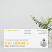 Invitation au Baby shower Kitsch au citron pur (Debout devant)