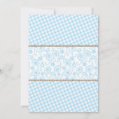 Invitation au Baby shower Little Cowboy bleu et ma (Dos)