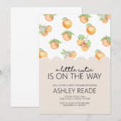 Invitation au Baby shower Little Cutie (Devant / Derrière)