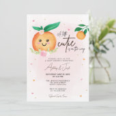 Invitation au Baby shower Little Cutie (Debout devant)