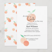 Invitation au Baby shower Little Cutie (Devant / Derrière)