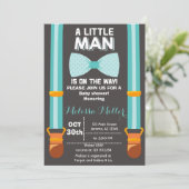 Invitation au Baby shower Little Man (Debout devant)