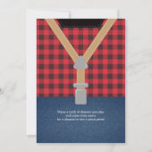 Invitation au Baby shower Little Man, bûcheron (Dos)