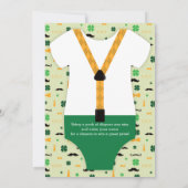 Invitation au Baby shower Little Man, Jour de la S (Dos)