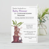 Invitation au Baby shower Mandrake (Debout devant)