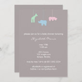 Invitation au Baby shower mobile (Devant / Derrière)