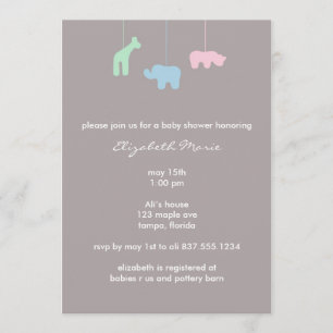 Invitation au Baby shower mobile