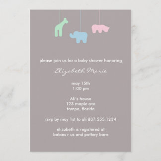 Invitation au Baby shower mobile