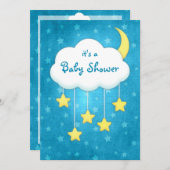 Invitation au Baby shower mobile Cloud (Devant / Derrière)