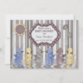 INVITATION AU baby shower - NATATION DES DUCKS - U (Devant)