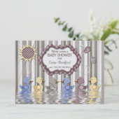 INVITATION AU baby shower - NATATION DES DUCKS - U (Debout devant)