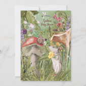 Invitation au Baby shower naturel des bois (Dos)