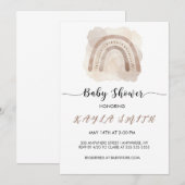 INVITATION AU BABY SHOWER NEUTRE DE COURSE (Devant / Derrière)