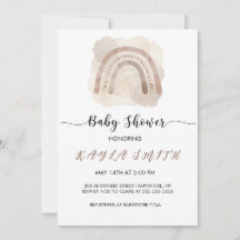 INVITATION AU BABY SHOWER NEUTRE DE COURSE
