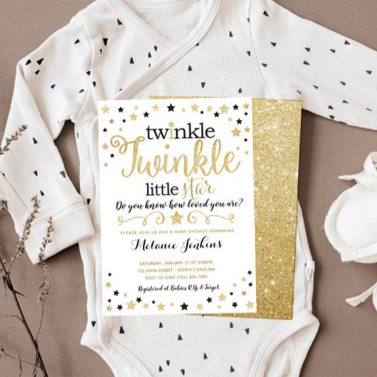 Invitation au Baby shower Neutre Little Star Twink